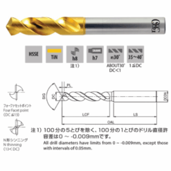Mũi khoan kích thước lẻ 3 số [ví dụ: Ø2.35mm, Ø4.85mm, Ø6.75mm…]