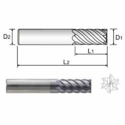 Mũi Phay 6 Me Góc Xoắn 45 Độ YG-1 | Dòng X-Power Pro GMH39
