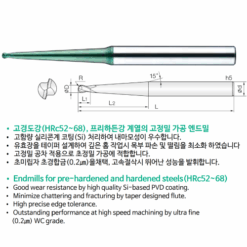 Dao phay cầu 2 me cổ côn cho thép cứng | Dòng 2JJTB JJ Tools